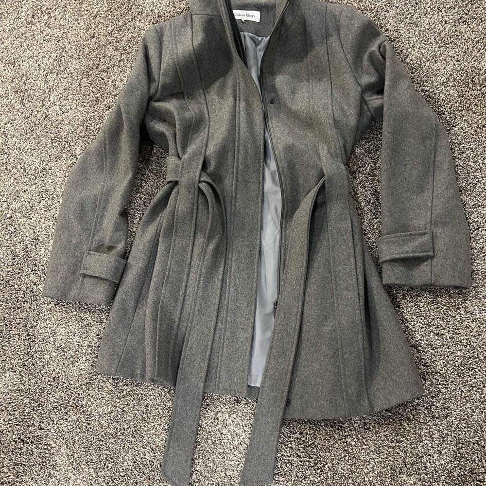 Calvin Klein Charcoal Trench Coat